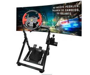 Unicview Support de volant Logitech G29 G920 G923 avec support boîte de vitesses, Thrustmaster T150 T300 TX T500 TH8A, PS4, PS5, Xbox Fanatec Clubsport, montage et pliage faciles (nouveau modèle)