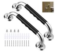 UNIDEAL 2 Pièces Poignée de Baignoire, 33 cm Antidérapante Barre d'appui de Salle de Bain, Barre d'Appui en Acier Inox Murale Poignée de Douche pour Personnes Âgées/Handicapées/Enfants/Enceinte