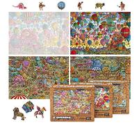 UNIDRAGON + IC4 Design Wooden Jigsaw Puzzle, Quezzle Amazing Cappadocia - Puzzle Board Game, Best Gift for Adults and Kids, Unique Shape Jigsaw Pieces - 750 pcs, Extension Pack