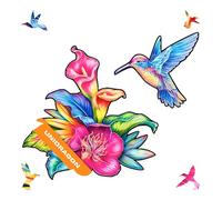 UNIDRAGON Original Puzzle en Bois - Colibri Insaisissable, 300 Teile, Grande Taille 19 x 14.5 Pouces (48 x 37 cm) Bel Emballage Cadeau, Forme Unique Meilleur Cadeau pour Adultes et Enfants
