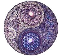 UNIDRAGON Original Puzzle en Bois - Mandala Overarching Opposites, 700 Teile, Royale Taille 17.7 x 17.7 Pouces (45 x 45 cm) Bel Emballage Cadeau, Forme Unique Meilleur Cadeau pour Adultes et Enfants