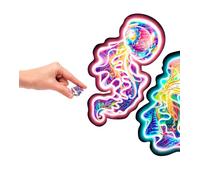 UNIDRAGON Original Puzzle en Bois - Méduse Errante, 700 Teile, Royale Taille 23.6 x 23.6 Pouces (60 x 60 cm) Bel Emballage Cadeau, Forme Unique Meilleur Cadeau pour Adultes et Enfants