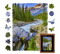 UNIDRAGON Original Puzzle en Bois - Ruisseau de Montagne, 250 Teile, Moyenne 12.2 x 9 Pouces (31 x 23 cm) Bel Emballage Cadeau, Forme Unique Meilleur Cadeau pour Adultes et Enfants