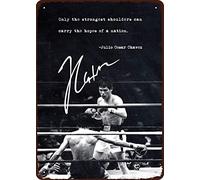 Unidwod Plaque en métal Julio Cesar Chavez Boxing - 20,3 x 30,5 cm