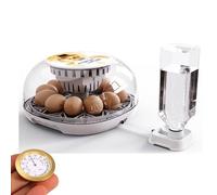 UniEgg Incubateur pour œufs entièrement automatisé avec incubateur de plaque chauffante avec bouteille d'eau et avec hygromètre de luxe - Jusqu'à 30 œufs