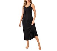 Uniexcosm Chemise De Nuit Femme Longue en Coton, Nuisette Dentelle Sexy Sensuelle Robe De Nuit