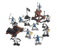 UnifearPro 15 Pièces Figurines Modèle Médiéval Jouets Armée Plastique Guerriers Enfants Accessoires Éducatif Convient pour Collectif Histoires, B