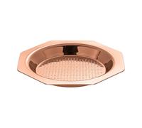 UnifearPro Assite Octogonale En Acier Inoxydable Texturé Assite à Steak Base Texturée Facile à Ntoyer Plateau à Apéritifs pr Soirées-Dîner, 28CM