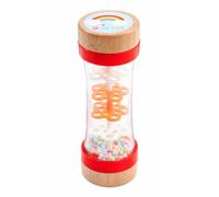 UnifearPro Bâton Pluie Percuion Stimule l'audition Bâton Pluie en Bois Éducatif Shaker Cylindrique en Bois Pits, Rouge