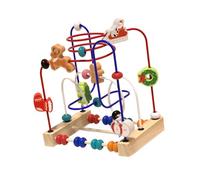 UnifearPro Bead Maze Toy Éducatif En Bois avec Perles Colorées Labyrinthe de Perles et Roller Puzzle Surface Lisse Sans Bords Tranchants Convient pour, Thème de Noël
