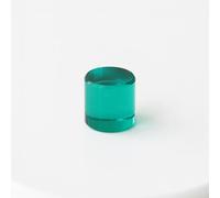 UnifearPro Bloc Acrylique Cylindre Empilable Jouet Éducatif Construction Sensorielle Transparent pour Apprentissage Précoce Logique Observation Luminosité, Vert Foncé, 2.5CM