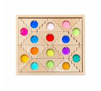 UnifearPro Blocs Construction en Bois Plateau pour Enfants Formes Géoméques Empilables Mocité Fine Reconnaissance Visuelle pour Jeu Tranquille, Style D