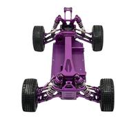 UnifearPro Cadre de Voiture Solide Équipé d'un Kit Châssis Métal Amortisseurs Régulés Différentiels Moteur Intégré Adapté pour Amateur RC Terrain Accidenté Loisirs Personnalisation, Violet