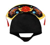 UnifearPro Chapeau de Costume d'Opéra Accessoire pour Déguisement Coiffe de Spectacle Textile Rembourré Motifs Fleur Oiseau Convient pour Animation Théâtrale Collection de Costumes 32x29cm