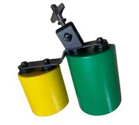 UnifearPro Cloche de Percussion à Deux Tons, Accessoire pour Orchestres D'harmonie, Tambour, Instrument de Percussion, Instrument D'accompagnement Polyva, Vert Jaune