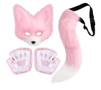 UnifearPro Eemble Masque Queue Pelucheux Kit Cosplay Queue Réaliste Costume D'animal pr Cosplayeurs, Adultes, Halloween, Soirée Déguisée, Scène