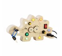 UnifearPro Learning Board Panneau Éducatif en Bois Planche d'Activités Jouet Sensoriel Tableau d'Éveil avec Interrupteurs Leviers et Engrenages LEDs et pour, Plateau De Puzzle