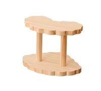UnifearPro Présentoir en Bois Massif Multifonction Étagère Table en Bois Vert Support Décoratif pr lon, S, 2 Niveaux