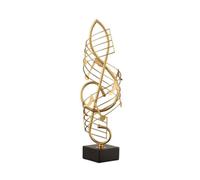 UnifearPro Sculpture en Forme Note Musique Morne Sculpture Abstraite en Métal Géométrique Statue Table pr Bureau, Style B