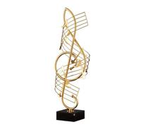 UnifearPro Sculpture en Forme Note Musique Morne Sculpture Abstraite en Métal Géométrique Statue Table pr Bureau, Style C