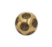 UnifearPro Sphère en Laiton Massif Fidget Balle de Main Boule Médaillons Gravés Surface Dodécaédrique Antidérapante et Patine Naturelle Adaptée au Bureau Étude