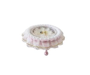 UnifearPro Table Maison Poupée Pastel, Rose, Table Basse Fleurie Rose
