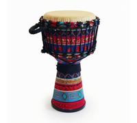 UnifearPro Tambour Tissu Percussion Djembé Main Goblet Tambourin Peau de Chèvre Bois Corps Tressé Accordé à la Corde avec Sac de Transport Adapté aux Élèves, Rouge