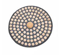 UnifearPro Tapis de Massage des Pieds Semelle Réflexologie Plateau Acupression Bois Massif Perles Rotatives Bille Centrale pour Voûte Base en Caoutchouc Stable, 50CM, Avec Boule