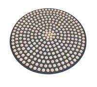 UnifearPro Tapis de Massage des Pieds Semelle Réflexologie Plateau Acupression Bois Massif Perles Rotatives Bille Centrale pour Voûte Base en Caoutchouc Stable, 80CM, Sans Balle