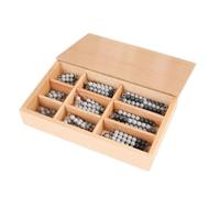 UnifearPro Tiges à Perles Calcul Boîte Rangement à Couvercle Cloisons pour Exercices Numération Opérations Simples pour Enfants à la, 8MM 90PC