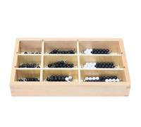 UnifearPro Tiges à Perles Calcul Boîte Rangement à Couvercle Cloisons pour Exercices Numération Opérations Simples pour Enfants à la, Noir 7MM 90PC