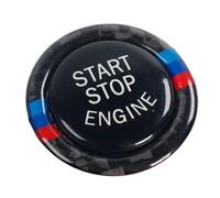 Unifizz Autocollant de Couvercle de Bouton Start/Stop pour Moteur de Voiture en Fibre de Carbone pour BMW Série 1 3 5 E87 E90 E91 E92 E93 E60 X1 X3 X4 X5 X6 Z4, Remplacement Durable, Accessoire de