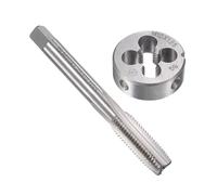 Unifizz Ensemble de tarauds et filières métriques M10 x 1,25 mm, tarauds à vis avec matrice de filetage ronde, kit de tarauds et filières pour réparation de filetage de vis et de boulons