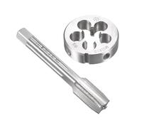 Unifizz Ensemble de tarauds et filières métriques M13 x 1 mm, tarauds à vis avec matrice de filetage rond, kit de tarauds et filières pour réparation de filetage de vis d'écrou, boulons