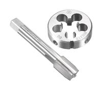 Unifizz Ensemble de tarauds et filières métriques M15 x 1 mm, tarauds à vis avec matrice de filetage rond, kit de tarauds et filières pour réparation de filetage de boulons, écrous