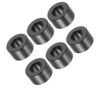 Unifizz Entretoises en Aluminium Noir M5, 6 Pièces Tubes d'Entretoise Métalliques Ronds 5,2mm DI x 10mm DE x 6mm Longueur Entretoises en Aluminium Non Filetées pour Assemblages de Vis-Boulons M5