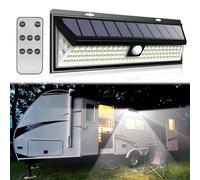 Unifizz Lampe solaire pour camping-car - Détecteur de mouvement - 118 LED - Avec télécommande - Étanche - Pour les voyages en camping-car, les remorques de voyage