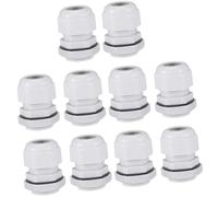 Unifizz Lot de 10 presse-étoupes M24 - Connecteur de fil fileté durable avec écrou de verrouillage pour câble de 12 à 15 mm de diamètre - Blanc