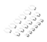 Unifizz Lot de 18 clips en U T5 T8 T12 pour ampoule LED - Support de montage en acier inoxydable - Support de tube fluorescent - Pinces à ressort - Blanc