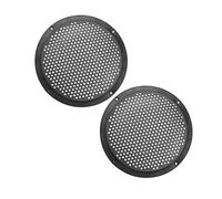 Unifizz Lot de 2 cache-haut-parleurs en plastique pour caisson de basses 15,2 cm - Noir