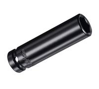 Unifizz Lot de 2 douilles à choc de 14 mm de profondeur avec design à 6 points, acier Cr-V traité thermiquement, longueur 78 mm, tailles métriques