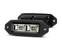 Unifizz Lot de 2 pods LED encastrés 40 W pour éclairage de travail, feux de recul tout-terrain, feux antibrouillard for Jeep, pare-chocs, ATV, UTV, SUV, camion, bateau