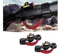 Unifizz Lot de 2 poignées de maintien en paracorde for Jeep Wrangler Accessoires Sahara Freedom Rubicon CJ YJ TJ JL JK LJ JLU JKU, Gladiator JT 1955-2023 Accessoire intérieur, poignée avec lumière LED