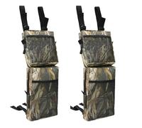 Unifizz Lot de 2 sacs de rangement camouflage Quad ATV 4 roues Fender Cargo Sac de chasse Sacs de selle Sacs de selle Sac de bagage avec fermeture éclair pour Po-laris Sportsman pour Ya-maha pour