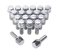 Unifizz Lot de 20 boulons de roue M12 x 1,25 19 mm à tige hexagonale de 28 mm pour Jee-p Cher-okee 2017-2023 Jee-p Compass 2015-2023 Jee-p Rene-gade 2014-2023