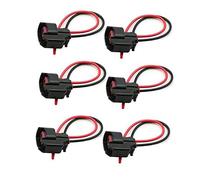 Unifizz Lot de 6 connecteurs de type coupe et épissure d'injecteur de carburant avec queue de cochon de câblage EV6 et EV14 pour Dod-ge Fo-rd LS2 LS3 LS7