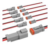 Unifizz Lot de 6 connecteurs Deutsch à 2 broches, étanches électriques 16 AWG mâles et femelles, série DT
