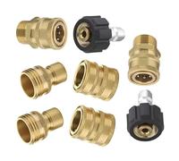 Unifizz Lot de 8 adaptateurs pour nettoyeur haute pression Ultimate - Kit de déconnexion rapide M22 pivotant à 3/8" - Raccord rapide de 1,9 cm à dégagement rapide