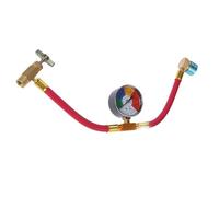 Unifizz R1234YF Kit de tuyau de charge pour réfrigérant de voiture A/C avec robinet d'ouverture gauche 1/2 Acme LH, coupleur rapide côté bas R1234YF, jauge de tuyau de charge de réfrigérant mobile