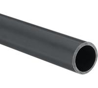 Unifizz Tuyau en PVC rond en plastique rigide résistant aux impacts pour tuyau de vidange - 21 mm x 25 mm x 200 mm - Gris foncé